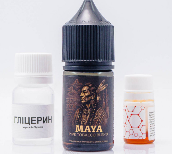 Рідина Silver Collection Salt Maya 30ml 50mg зі смаком тютюну (набір компонентів)