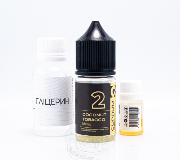 Рідина Cuprum Collection Salt 2 (Coconut Tobacco Blend) 30ml 50mg зі смаком тютюну з кокосом (набір компонентів)