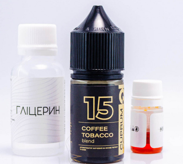 Жидкость Cuprum Collection Salt 15 (Coffee Tobacco Blend) 30ml 50mg со вкусом табачки с кофе (набор компонентов)