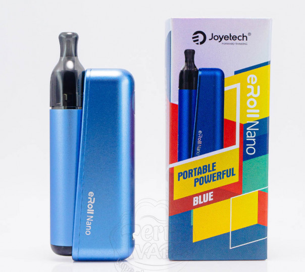 Joyetech eRoll Nano Pod System Kit PCC Box 800mAh + 310mAh Blue Багаторазова POD система Joyetech eRoll Nano Pod System Kit PCC Box 800mAh + 310mAh Blue Багаторазова POD система