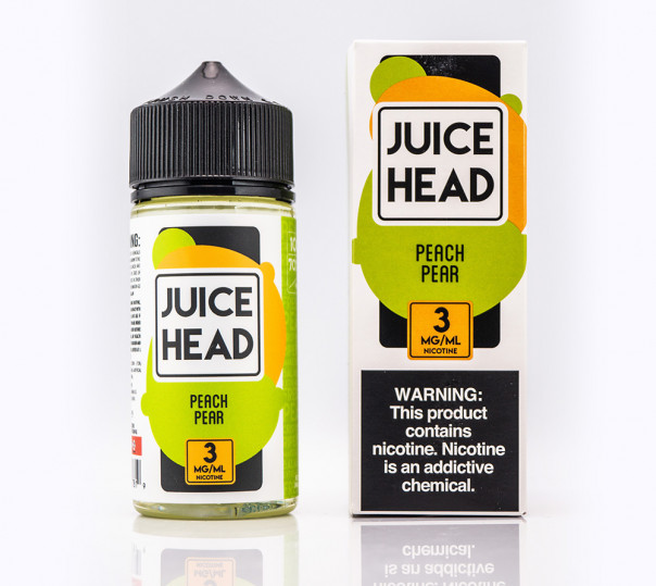 Рідина Juice Head Organic Peach Pear 100ml 3mg на органічному нікотині зі смаком персику та груші
