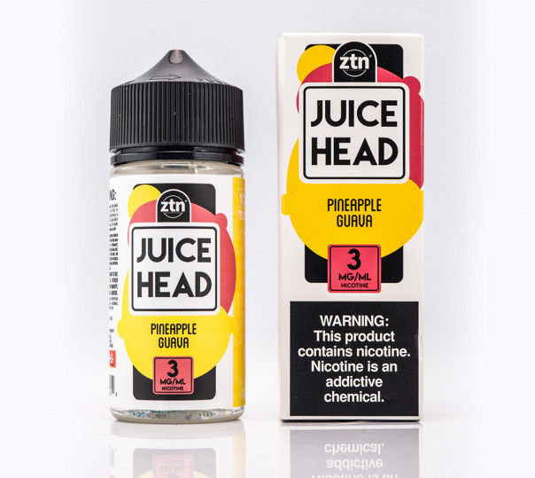 Жидкость Juice Head Organic Pineapple Guava 100ml 3mg на органическом никотине со вкусом ананаса и гуавы