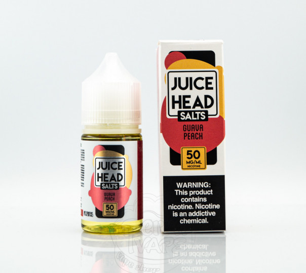 Рідина Juice Head Salt Guava Peach 30ml 50mg на сольовому нікотині зі смаком гуави та персику
