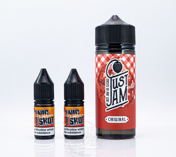 Рідина Just Jam Organic Original 120ml 3mg на органічному нікотині зі смаком полуничного джему