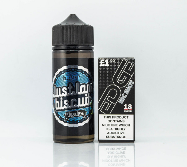 Рідина Just Jam Biscuit Organic Blueberry 120ml 3mg на органічному нікотині зі смаком бісквіта з чорничним джемом