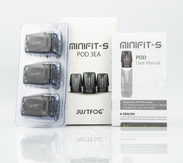 Картридж для багаторазової POD системи Justfog Minifit S Pod Kit 0.8ohm 1.9ml Картридж для багаторазової POD системи Justfog Minifit S Pod Kit 0.8ohm 1.9ml