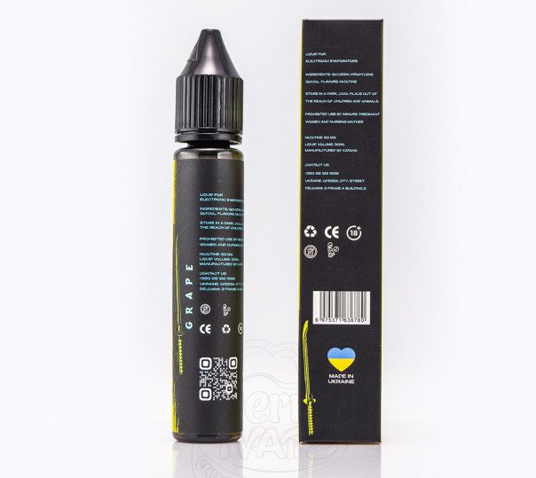 Рідина eight by Katana Salt Grape 30ml 50mg на сольовому нікотині зі смаком винограду Рідина eight by Katana Salt Grape 30ml 50mg на сольовому нікотині зі смаком винограду