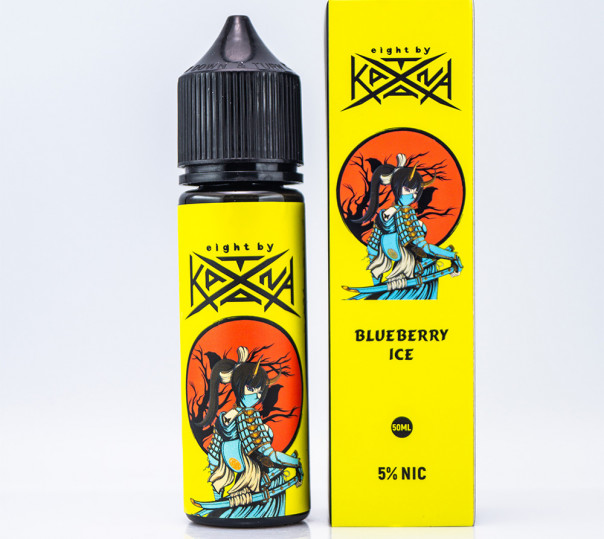 Рідина eight by Katana Salt Blueberry Ice 50ml 50mg на сольовому нікотині зі смаком чорниці з холодком