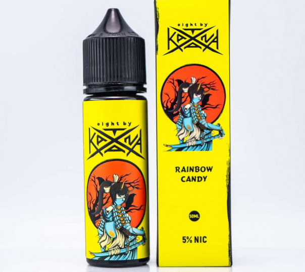 Жидкость eight by Katana Salt Rainbow Candy 50ml 50mg на солевом никотине со вкусом конфет Скитлз