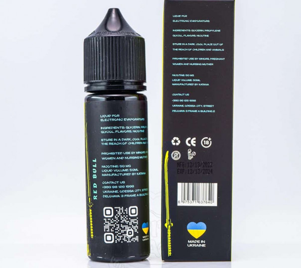 Жидкость eight by Katana Salt Red Bull 50ml 50mg на солевом никотине со вкусом энергетика Жидкость eight by Katana Salt Red Bull 50ml 50mg на солевом никотине со вкусом энергетика