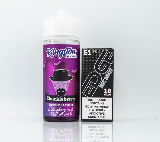 Жидкость Kingston E-Liquids Organic Chuckleberry 100ml 0mg без никотина со вкусом фруктово-ягодного микса с ментолом