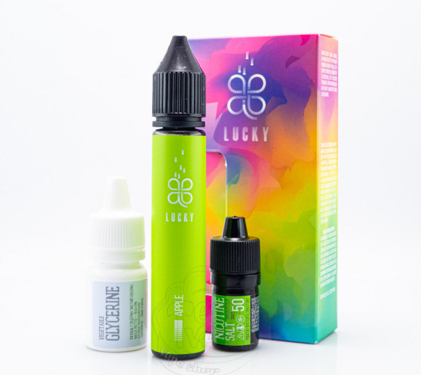 Жидкость Lucky Salt Apple 30ml 50mg со вкусом яблока со льдом (набор компонентов) Жидкость Lucky Salt Apple 30ml 50mg со вкусом яблока со льдом (набор компонентов)