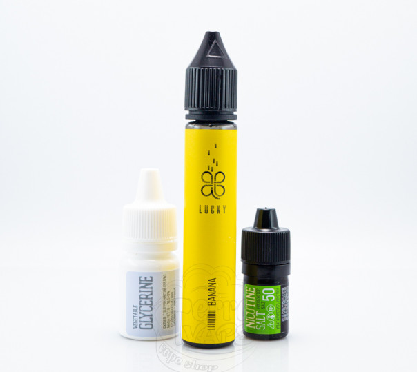 Рідина Lucky Salt Banana 30ml 65mg зі смаком банану з льодом (набір компонентів)
