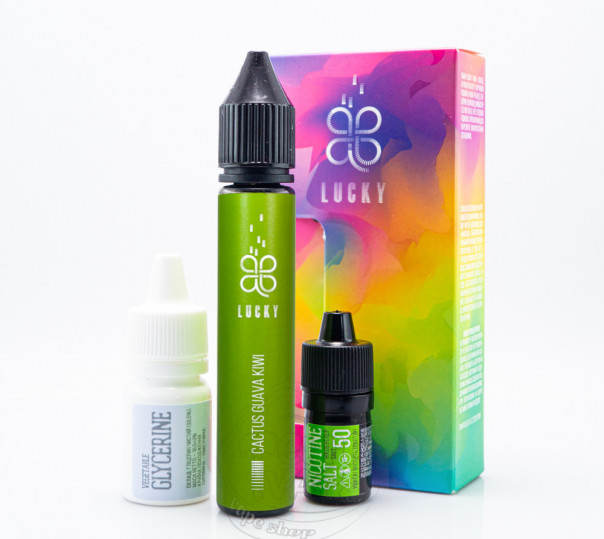 Жидкость Lucky Salt Cactus Guava Kiwi 30ml 65mg со вкусом кактуса, гуавы и киви с холодком (набор компонентов)