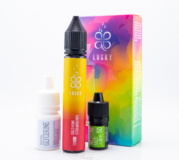 Рідина Lucky Salt Gold Kiwi Strawberry 30ml 50mg зі смаком полуниці та ківі з льодом (набір компонентів) Рідина Lucky Salt Gold Kiwi Strawberry 30ml 50mg зі смаком полуниці та ківі з льодом (набір компонентів)