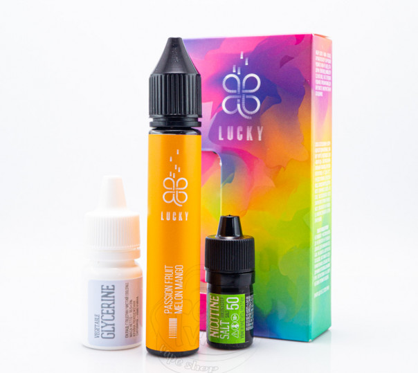 Жидкость Lucky Salt Passion Fruit Melon Mango 30ml 50mg со вкусом маракуйи с дыней и манго с холодком (набор компонентов)