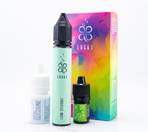 Рідина Lucky Salt Spearmint 30ml 50mg зі смаком перцевої м'яти з прохолодою (набір компонентів) Рідина Lucky Salt Spearmint 30ml 50mg зі смаком перцевої м'яти з прохолодою (набір компонентів)
