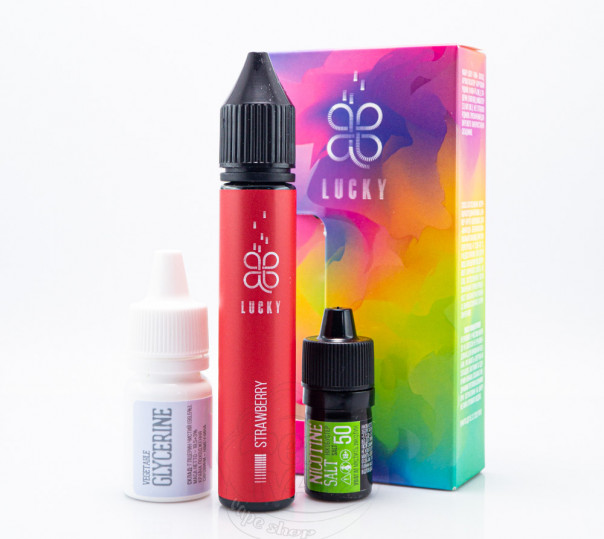 Рідина Lucky Salt Strawberry 30ml 50mg зі смаком полуниці з льодом (набір компонентів)