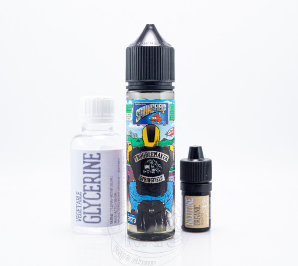 Рідина Troublemaker Organic Springfield 60ml 6mg зі смаком пончика з джемом (набір компонентів)
