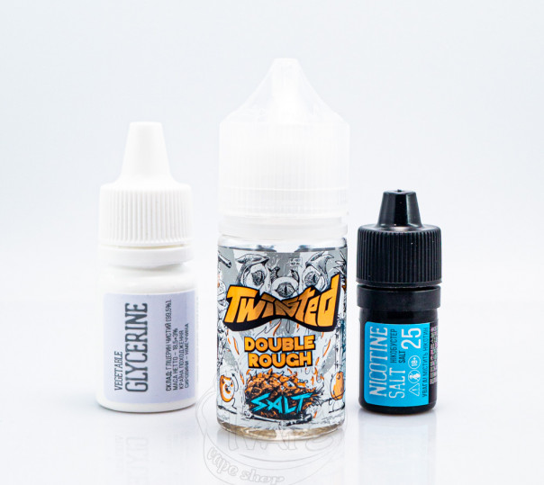 Рідина Twisted Salt Double Rough 30ml 25mg зі смаком персика та ананаса (набір компонентів)