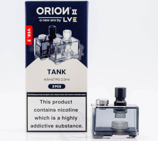 Пустой картридж LVE Orion 2 Pro Empty Pod Cartridge 4.5мл (для испарителя) Black для POD мода LVE Orion II Pro