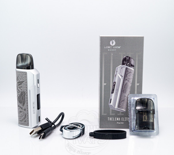 Lost Vape Thelema Elite 40 Pod Kit 1400mAh Caffe Monogram Багаторазова POD система Lost Vape Thelema Elite 40 Pod Kit 1400mAh Caffe Monogram Багаторазова POD система