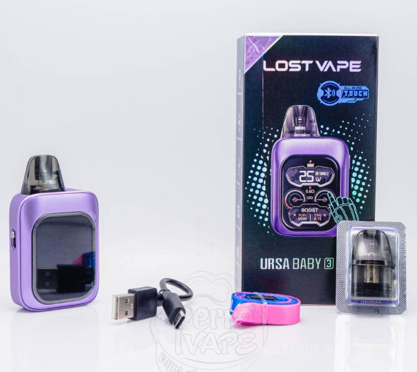 Lost Vape Ursa Baby 3 Pro Pod Kit 1300mAh Black Carbon Багаторазова POD система