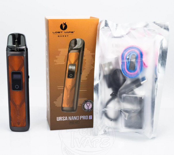Lost Vape Ursa Nano Pro 2 Kit 1000mAh Gold Mecha Багаторазова POD система Lost Vape Ursa Nano Pro 2 Kit 1000mAh Gold Mecha Багаторазова POD система