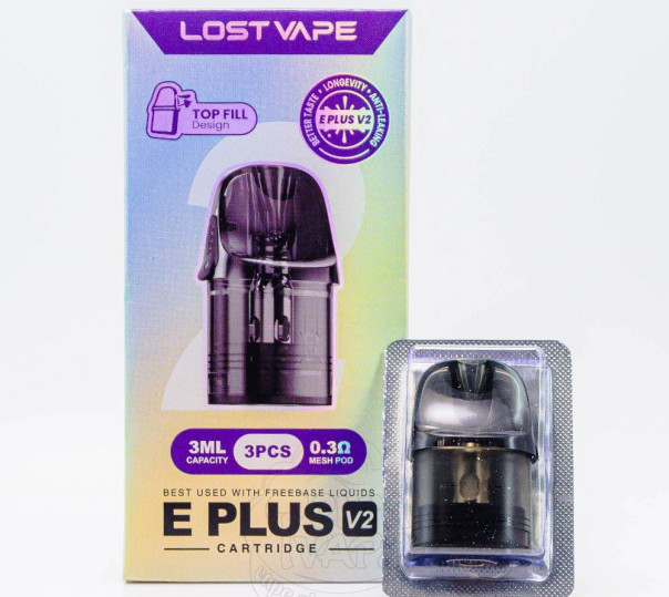 Картридж Lost Vape E-Plus V2 Mesh Cartridge 0.3 Ом для Thelema Elite 40, Art 40, Nano, Centaurus E40 / Max / Ultra Kit