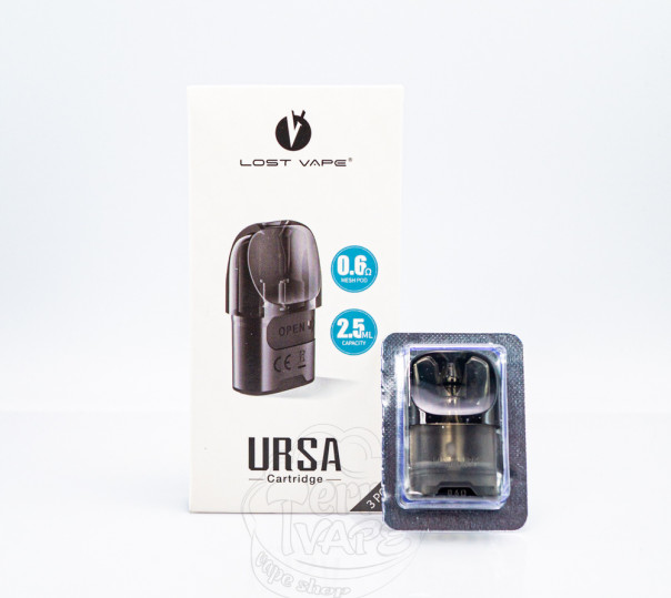 Картридж Lost Vape Ursa Pod Cartridge 2.5ml для POD систем Ursa Nano/2/3/Pro/Pro 2, Baby/2/3/Pro, S, S2, Art, Pocket, Epoch, Cap та ін. Картридж Lost Vape Ursa Pod Cartridge 2.5ml для POD систем Ursa Nano/2/3/Pro/Pro 2, Baby/2/3/Pro, S, S2, Art, Pocket, Epoch, Cap та ін.