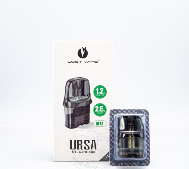 Картридж Lost Vape Ursa Pod Cartridge 2.5ml для POD систем Ursa Nano/2/3/Pro/Pro 2, Baby/2/3/Pro, S, S2, Art, Pocket, Epoch, Cap та ін. Картридж Lost Vape Ursa Pod Cartridge 2.5ml для POD систем Ursa Nano/2/3/Pro/Pro 2, Baby/2/3/Pro, S, S2, Art, Pocket, Epoch, Cap та ін.