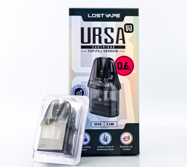 Картридж Lost Vape Ursa Pod Cartridge 2.5ml для POD систем Ursa Nano/2/3/Pro/Pro 2, Baby/2/3/Pro, S, S2, Art, Pocket, Epoch, Cap та ін. Картридж Lost Vape Ursa Pod Cartridge 2.5ml для POD систем Ursa Nano/2/3/Pro/Pro 2, Baby/2/3/Pro, S, S2, Art, Pocket, Epoch, Cap та ін.