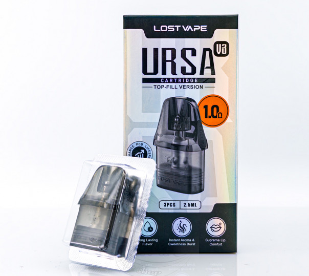 Картридж Lost Vape Ursa Pod Cartridge 2.5ml для POD систем Ursa Nano/2/3/Pro/Pro 2, Baby/2/3/Pro, S, S2, Art, Pocket, Epoch, Cap та ін. Картридж Lost Vape Ursa Pod Cartridge 2.5ml для POD систем Ursa Nano/2/3/Pro/Pro 2, Baby/2/3/Pro, S, S2, Art, Pocket, Epoch, Cap та ін.