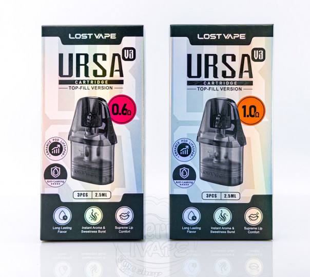 Картридж Lost Vape Ursa Pod Cartridge 2.5ml для POD систем Ursa Nano/2/3/Pro/Pro 2, Baby/2/3/Pro, S, S2, Art, Pocket, Epoch, Cap та ін. Картридж Lost Vape Ursa Pod Cartridge 2.5ml для POD систем Ursa Nano/2/3/Pro/Pro 2, Baby/2/3/Pro, S, S2, Art, Pocket, Epoch, Cap та ін.