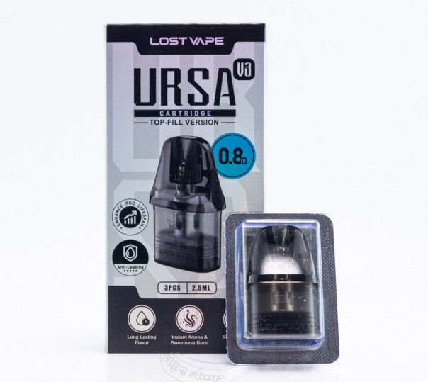 Картридж Lost Vape Ursa v3 0.8 Ом для POD систем Ursa Nano/2/3/Pro/Pro 2, Baby/2/3/Pro, S, S2, Art, Pocket, Epoch, Cap и др.