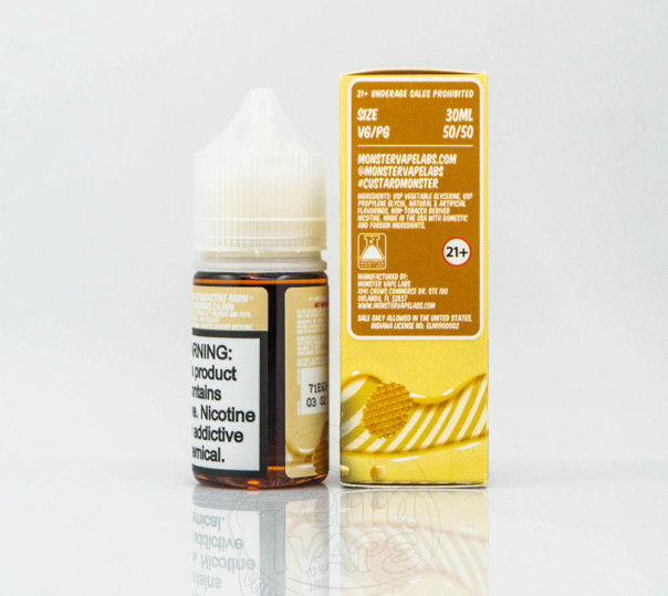 Жидкость Custard Monster Salt Vanilla 30ml 48mg на солевом никотине со вкусом ванильного крема