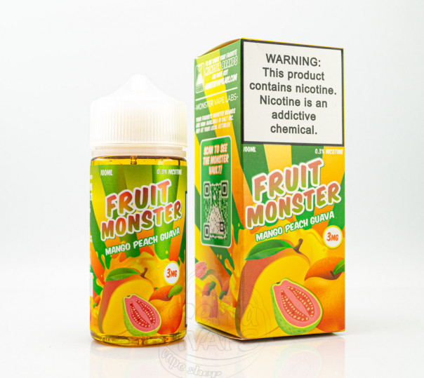 Жидкость Fruit Monster Organic Mango Peach Guava 100ml 3mg