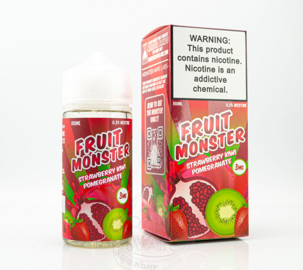 Рідина Fruit Monster Organic Strawberry Kiwi Pomegranate 100ml 3mg