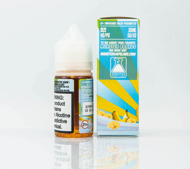 Рідина Frozen Fruit Monster Salt Banana Ice 30ml 48mg на сольовому нікотині зі смаком банана з холодком Рідина Frozen Fruit Monster Salt Banana Ice 30ml 48mg на сольовому нікотині зі смаком банана з холодком