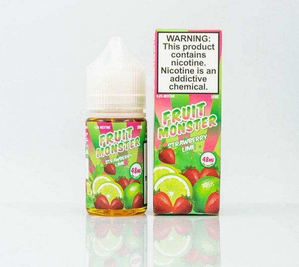 Рідина Fruit Monster Salt Strawberry Lime 30ml 24mg на сольовому нікотині зі смаком лайма та полуниці
