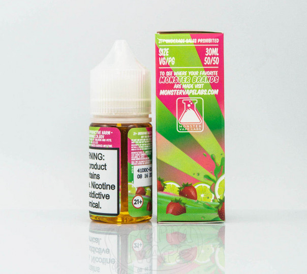 Жидкость Fruit Monster Salt Strawberry Lime 30ml 48mg на солевом никотине со вкусом лайма и клубники