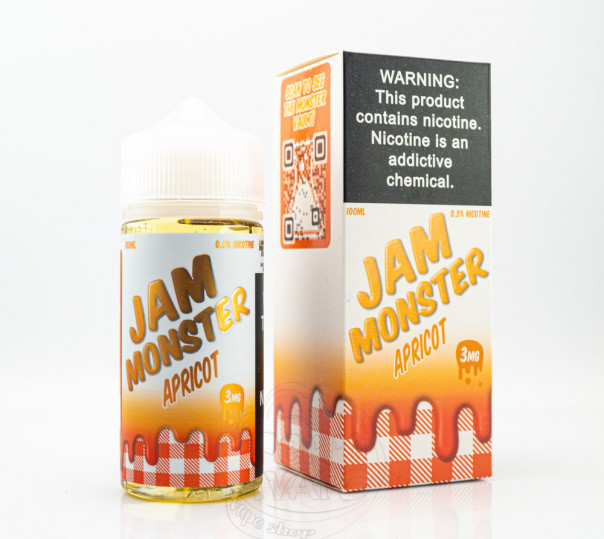 Рідина Jam Monster Organic Apricot 100ml 3mg зі смаком абрикосового джему