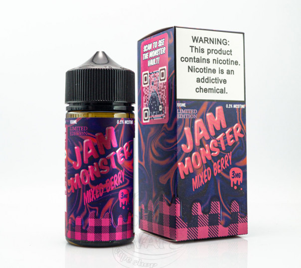 Рідина Jam Monster Organic Mixed Berry 100ml 3mg зі смаком ягідного джему