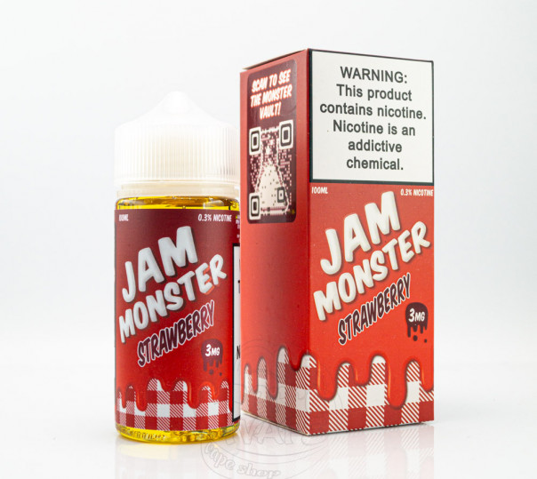 Рідина Jam Monster Organic Strawberry 100ml 3mg зі смаком полуничного джему
