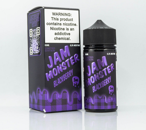 Рідина Jam Monster Organic Blackberry 100ml 3mg зі смаком ожинового джему