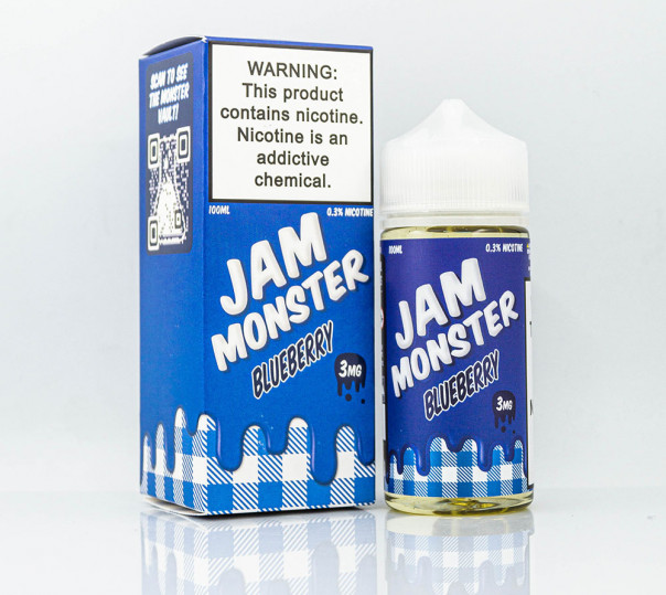 Рідина Jam Monster Organic Blueberry 100ml 3mg зі смаком чорничного джему