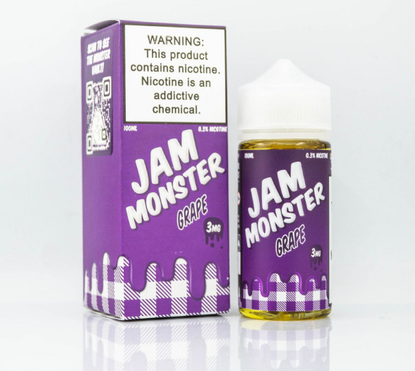 Рідина Jam Monster Organic Grape 100ml 3mg зі смаком виноградного джему