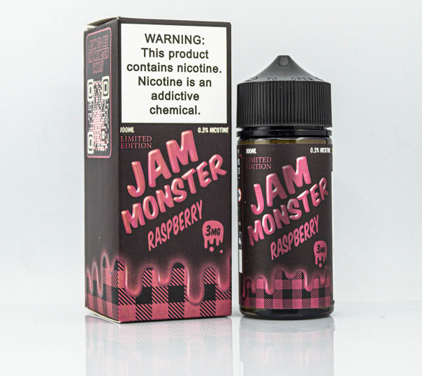 Рідина Jam Monster Organic Raspberry 100ml 3mg зі смаком малинового джему