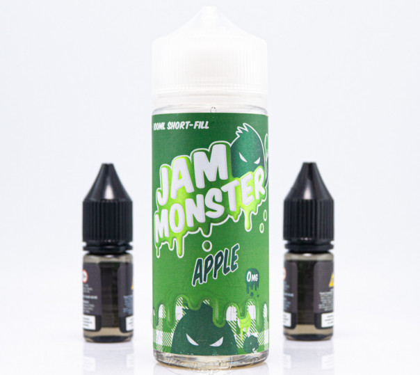 Рідина Jam Monster Organic Shortfill Apple 100ml 0mg зі смаком яблучного джему