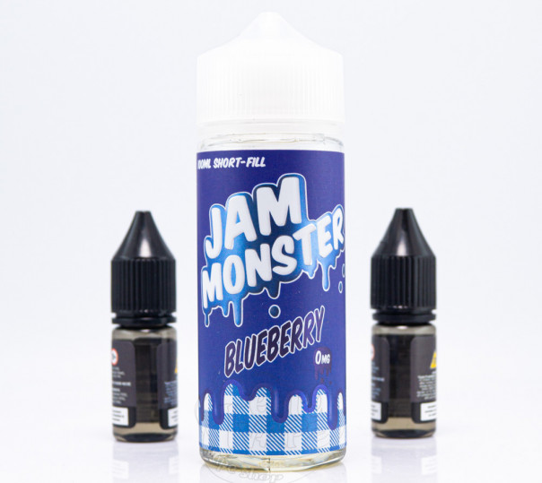 Рідина Jam Monster Organic Shortfill Blueberry 100ml 0mg зі смаком чорничного джему